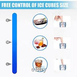 100LBS Commercial Ice Maker Built-in Ice Cube Machine Stainless Steel Restaurant