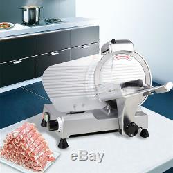 10 Blade Commercial Meat Slicer Deli Cheese Food 530RPM Electric Cutter Kitchen