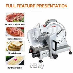 10 Electric Food Meat Cheese Slicer Cutter Blade 240W Heavy Steel Commercial