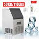 110lb 50kg Commercial Ice Cube Maker Machine Stainless Steel Bar 110v 230w Home