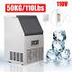 110lbs 50kg Auto Commercial Ice Cube Maker Machine Stainless Steel Bar 110v 230w