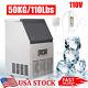 110lbs 50kg Auto Commercial Ice Cube Maker Machine Stainless Steel Bar 110v/230w