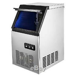 110Lbs Commercial Ice Maker Cube Stainless Steel Bar Restaurant Auto Freezer