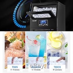 110V Black Stainless Steel Auto Commercial Bar Ice Cube Maker Ice Making Machine