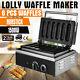 110v Commercial 6pc Lolly Waffle Maker Machine Sausage Hot Dog Machine