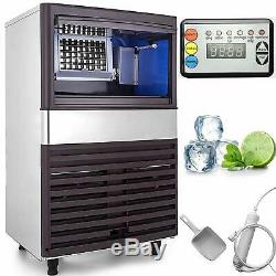 110V Commercial Ice Maker 88LBS/24H with 44LBS Storage Capacity Ice Machine