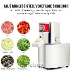 110V Stainless Steel Electric Vegetable Chopper Cutter Commercial Food Processor