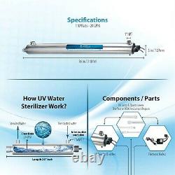 110W Ultraviolet Light Water Filter 24GPM UV Large Home Commercial