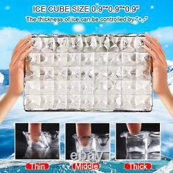 110lb 50kg Commercial Auto Ice Maker Cube Stainless Steel Bar Restaurant Freezer
