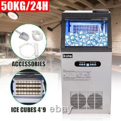 110lb Commercial Ice Maker Stainless Steel Bar Restaurant Service Machine ZOKOP