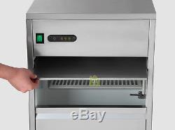 120LBS Large Commercial Bullet Ice Maker Machine Electric Stainless Steel 110V