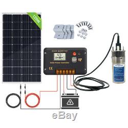 12V120W Solar Panel Deep Water Well Pump S/Steel Submersible Pump 20A Controller