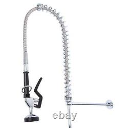 12 Commercial Wall Mount Pre-rinse Faucet Kitchen Sink Pull Down Mixer Tap