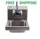 12 X 16 Wall Mount Nsf Hand Wash Sink Restaurant Stainless Steel Commercial