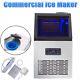 132lbs Commercial Ice Maker Stainless Steel Built-in Ice Cube Machine Timer