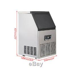 132LB Built-In Stainless Steel Commercial Ice Maker Ice Cube Machine Restaurant