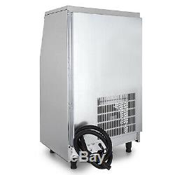 132Lbs Commercial Ice Maker Machine 60KG /24Hrs Stainless Steel Air Cooled Cube