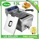 13l Commercial Restaurant Electric Deep Fryer Stainless Steel With Timer Drain Vp