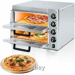 14 Commercial Pizza Oven Countertop Stainless Steel Electric Double Pizza Oven