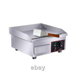 1500W 14 Electric Countertop Griddle Flat Top Commercial Restaurant Grill BBQ