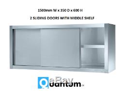 1500mm Wall Hanging Cupboard Commercial Storage Stainless Steel