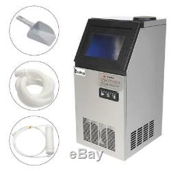 150LBS 68kg Commercial Ice Maker Machines Cube Stainless Steel Bar Restaurant