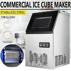 150LB 110V Built-In Commercial Ice Maker Undercounter Freestand Ice Cube Machine