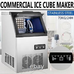 150Lbs Built-in Ice Maker Commercial Under Counter Freestand Ice Machine 110V