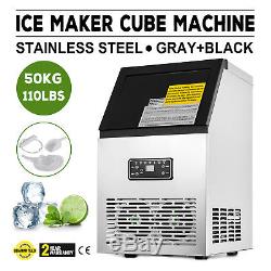 150Lbs Commercial Ice Maker Cube Stainless Steel Bar Restaurant Auto Freezer US