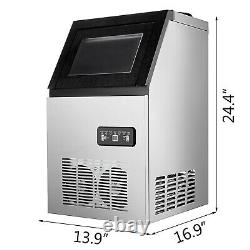 150lbs Built-in Commercial Ice Maker Stainless Steel Restaurant Ice Cube Machine