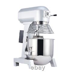 15Qt Commercial Dough Food Mixer Gear Driven 600W Stainless Steel Pizza Bakery