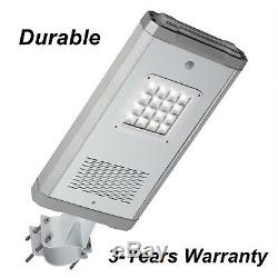 1600LM Durable Commercial Solar Street Light LED Outdoor Waterproof Dusk Dawn