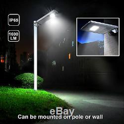 1600LM Durable Commercial Solar Street Light LED Outdoor Waterproof Dusk Dawn