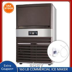 160 LB Built-in Commercial Ice Maker Stainless Steel Bar Restaurant Ice Cube