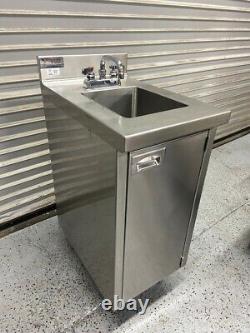16 Stainless Steel Hand Wash Sink Cabinet & Faucet Heavy Duty Commercial #7334