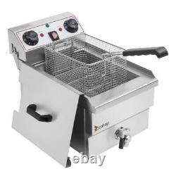 1700W Electric Deep Fryer 12L Commercial Stainless Steel Restaurant Fry Basket
