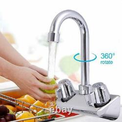 17 Commercial Wall Mount Kitchen Hand Wash Sink Stainless Steel with Faucet