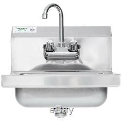 17 x 15 Wall Mount NSF Hand Wash Sink Commercial Restaurant Stainless Steel