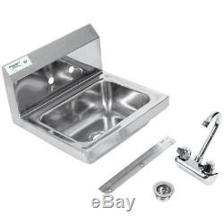 17 x 15 Wall Mount NSF Hand Wash Sink Commercial Restaurant Stainless Steel