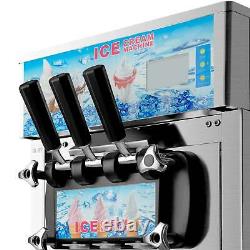 18L/H Commercial Soft Serve Ice Cream Maker 3 Flavors Ice Cream Machine dsu