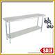 18 X 72 Stainless Steel Work Prep Table Commercial Kitchen Undershelf With Casters