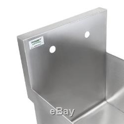18 x 18 x 14 with FAUCET Stainless Steel Commercial Utility Sink Bowl Mop Prep