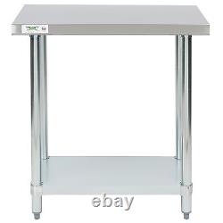 18 x 30 Stainless Steel Work Prep Shelf Table Commercial Restaurant 18 Gauge