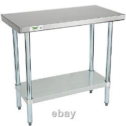 18 x 36 Stainless Steel Work Prep Shelf Table Commercial Restaurant 18 Gauge