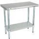 18 X 36 Stainless Steel Work Prep Shelf Table Commercial Restaurant 18 Gauge