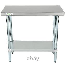 18 x 36 Stainless Steel Work Prep Shelf Table Commercial Restaurant 18 Gauge