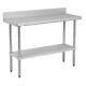 18 X 48 Stainless Steel Nsf Commercial Kitchen Work Table With 4 Backsplash