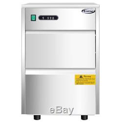 1Automatic Ice Maker Stainless Steel 58lbs/24h Freestanding Commercial Home Use