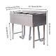 1/2/3 Compartment Commercial Kitchen Sink Prep Table With Faucet Stainless Steel