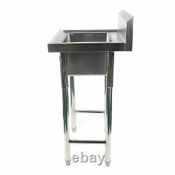 1 Compartment Commercial Stainless Steel Kitchen Utility Sink Bowl Mop Sink+Legs